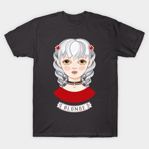 White Haired Blonde T-Shirt by ByVili